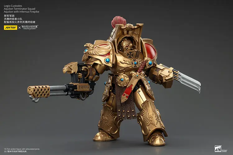 Action Figure - JoyToy Scale Legio Custodes Aquilon Terminator with Infernus Firepike 1 18 - Warhammer The Horus Heresy rectangle image 2