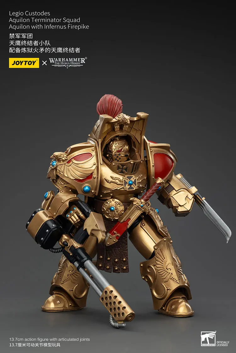 Action Figure - JoyToy Scale Legio Custodes Aquilon Terminator with Infernus Firepike 1 18 - Warhammer The Horus Heresy rectangle image 3