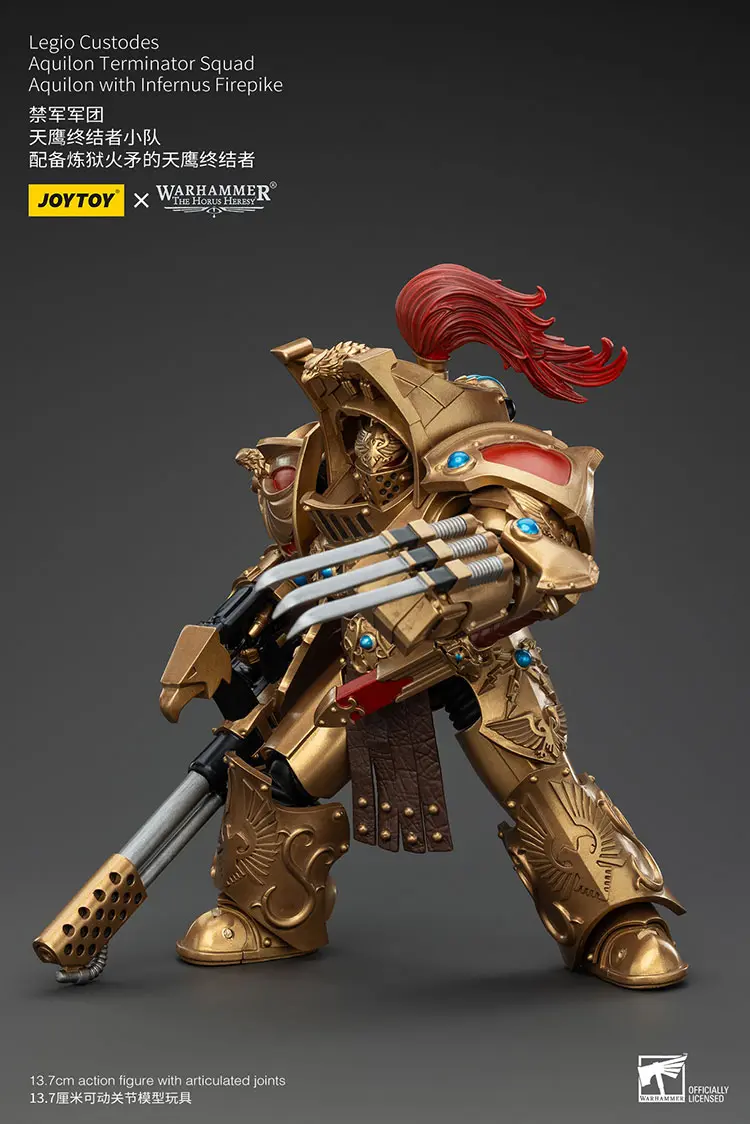 Action Figure - JoyToy Scale Legio Custodes Aquilon Terminator with Infernus Firepike 1 18 - Warhammer The Horus Heresy rectangle image 4