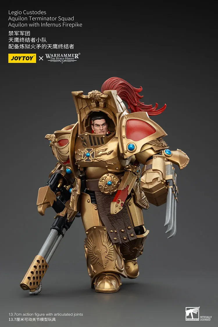 Action Figure - JoyToy Scale Legio Custodes Aquilon Terminator with Infernus Firepike 1 18 - Warhammer The Horus Heresy rectangle image 5