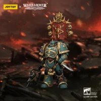 Action Figure - JoyToy Sons of Horus Vheren Ashurhaddon (Master of the True Sons) 1 18 - Warhammer The Horus Heresy & The XVI Legion in red background