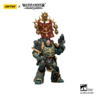 Action Figure - JoyToy Sons of Horus Vheren Ashurhaddon (Master of the True Sons) 1 18 - Warhammer The Horus Heresy & The XVI Legion in white background 4