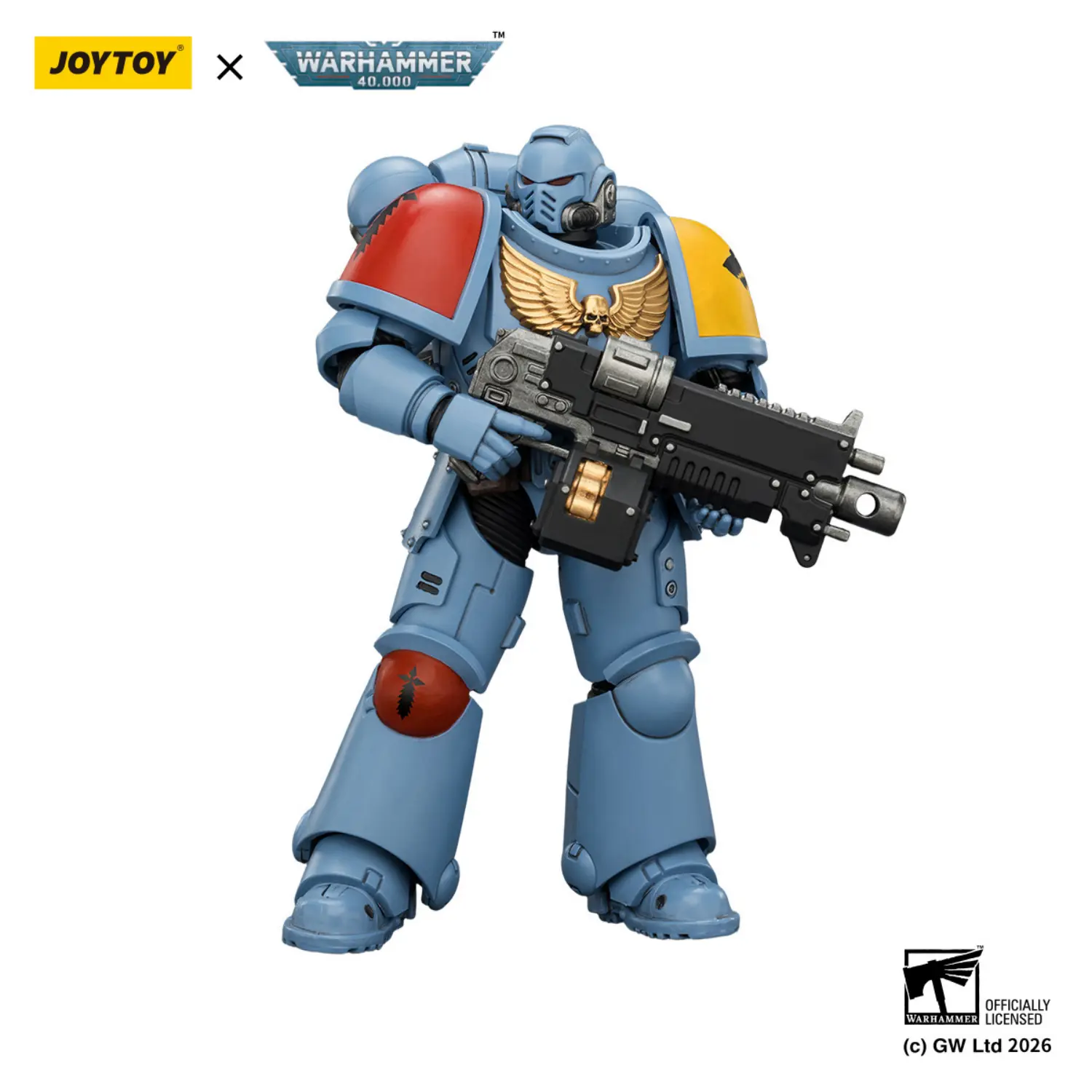 Action Figure - JoyToy Space Wolves Intercessor with Bolt Rifle, Bolt Pistol and Chainsword 1 18 - Warhammer 40K in white background 2 Action Figure - JoyToy Space Wolves Intercessor with Bolt Rifle, Bolt Pistol and Chainsword 1 18 - Warhammer 40K in white background 2