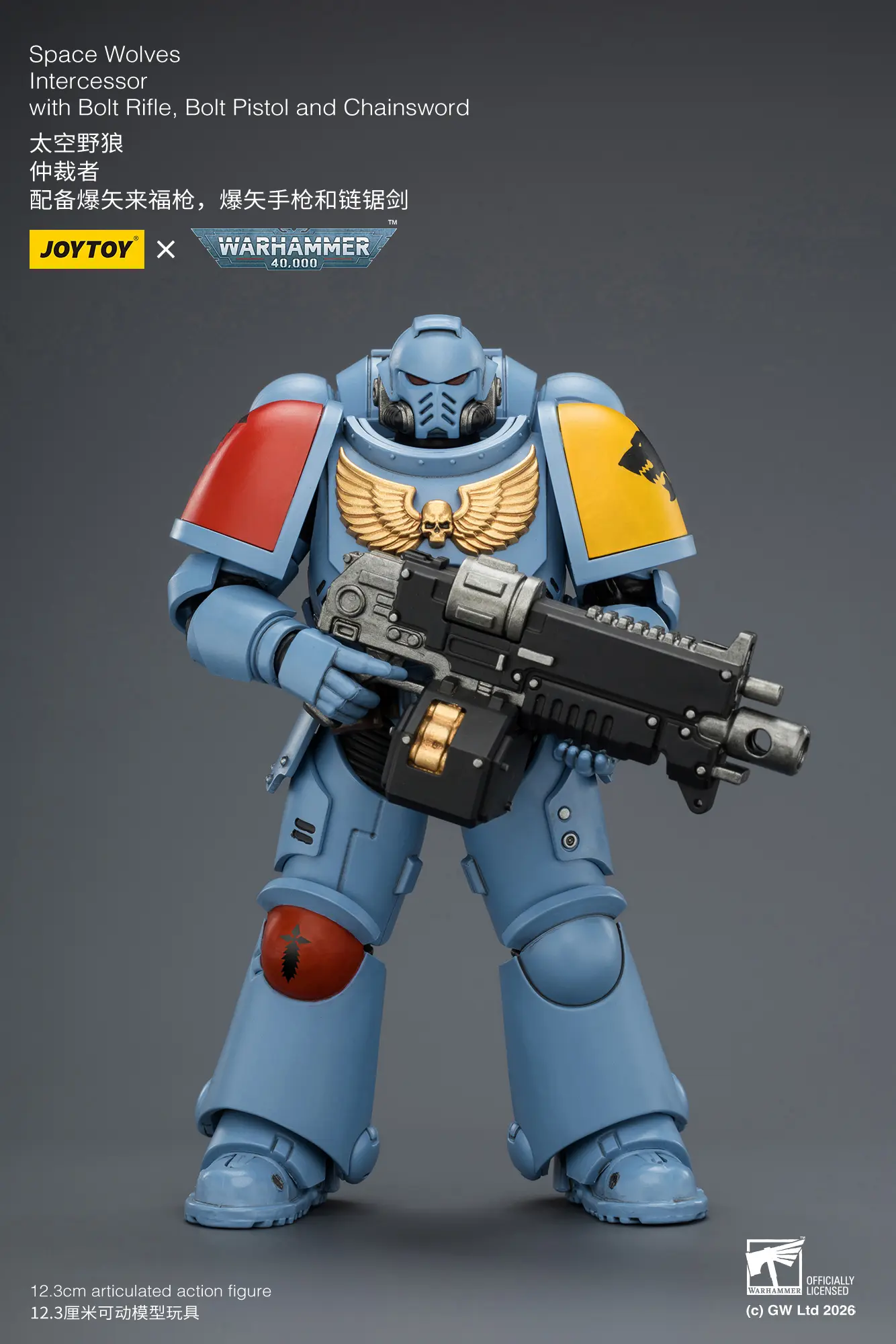Action Figure - JoyToy Space Wolves Intercessor with Bolt Rifle, Bolt Pistol and Chainsword 1 18 - Warhammer 40K rectangle image 2 Action Figure - JoyToy Space Wolves Intercessor with Bolt Rifle, Bolt Pistol and Chainsword 1 18 - Warhammer 40K rectangle image 2