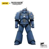 Action Figure - JoyToy Ultramarines Legion MKVI Tactical Legionary with Chain-Bayonet 1 18 - Warhammer The Horus Heresy in white background
