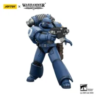 Action Figure - JoyToy Ultramarines Legion MKVI Tactical Legionary with Chain-Bayonet 1 18 - Warhammer The Horus Heresy in white background 3