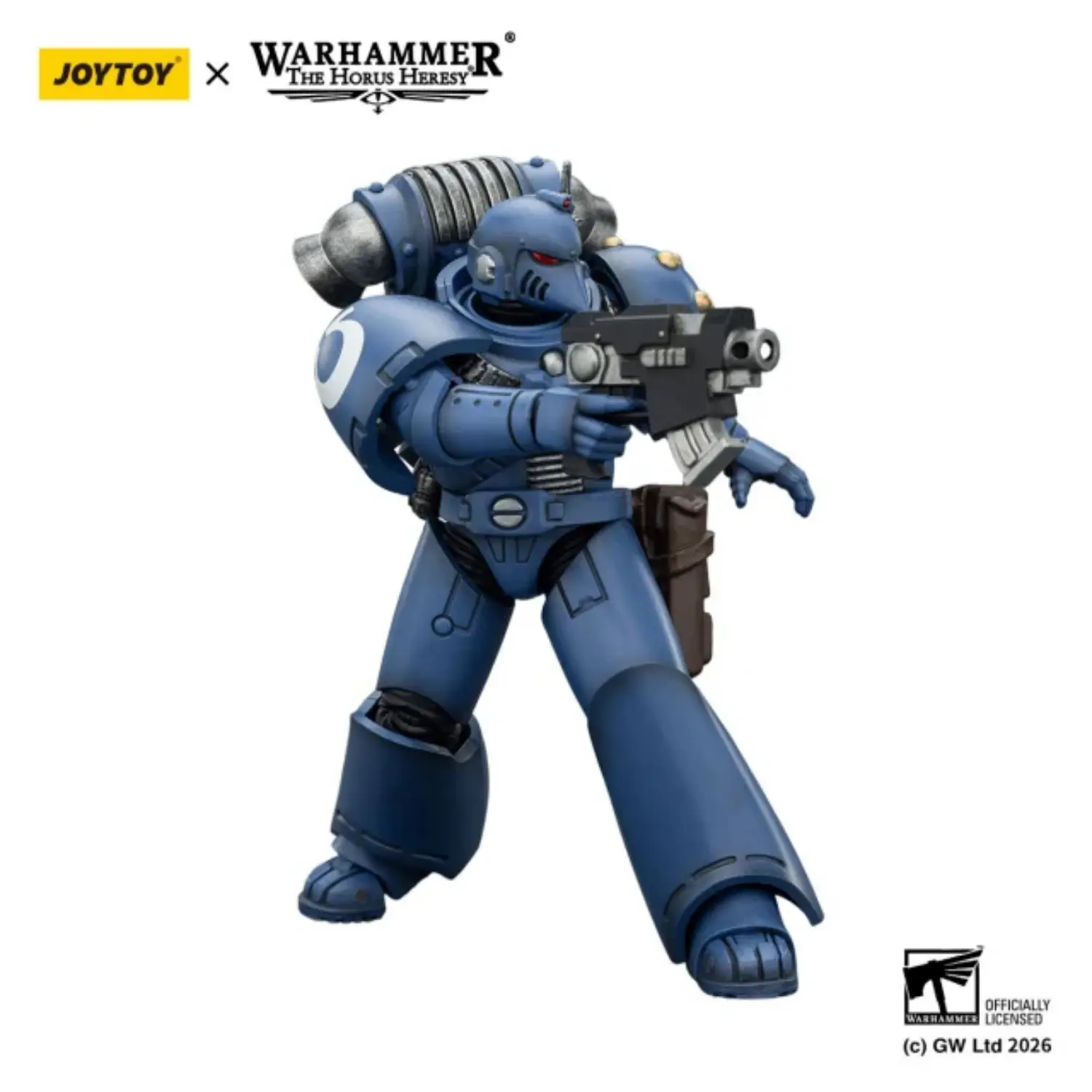 Action Figure - JoyToy Ultramarines Legion MKVI Tactical Legionary with Chain-Bayonet 1 18 - Warhammer The Horus Heresy in white background 3
