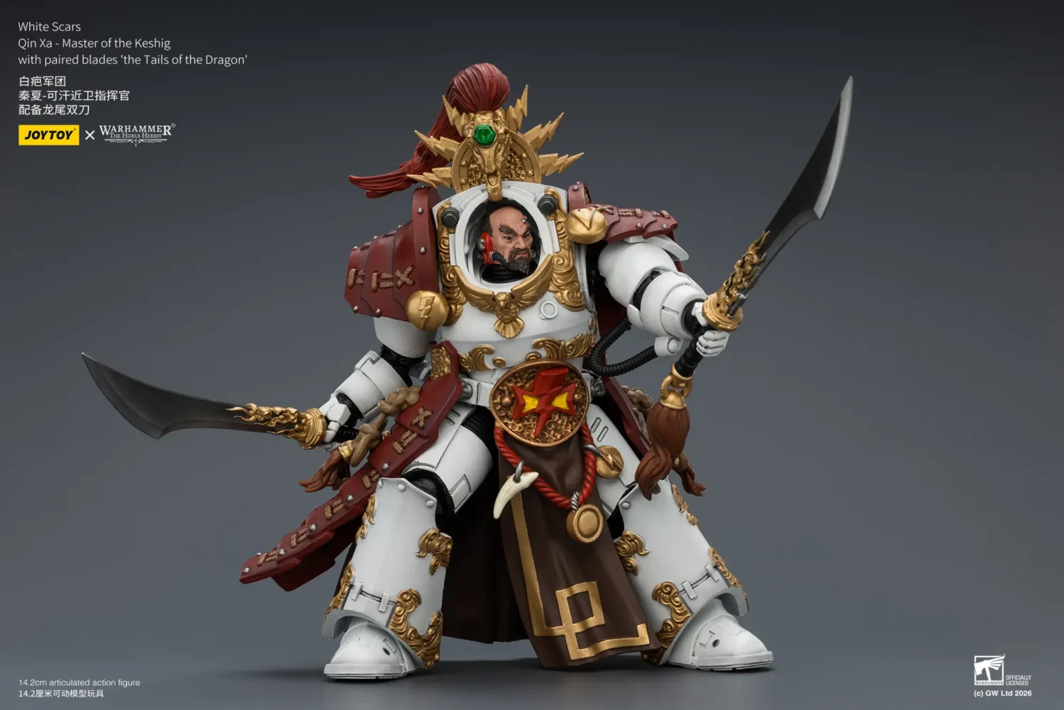 Action Figure - JoyToy White Scars Qin Xa-Master of the Keshig with paired blades _theTails of the Dragon_ 1 18 - Warhammer The Horus Heresy rectangle image 8