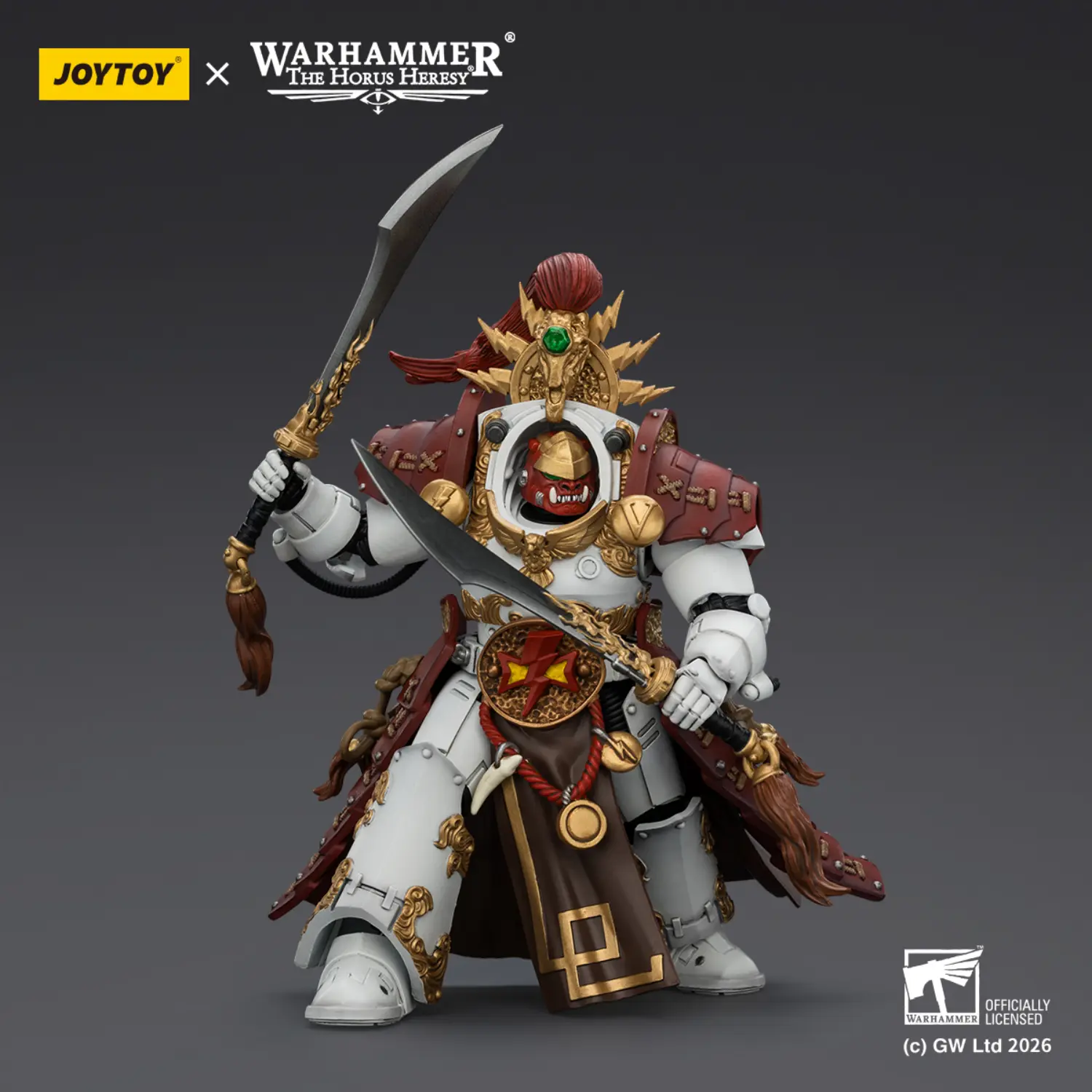 Action Figure - JoyToy White Scars Qin Xa-Master of the Keshig with paired blades 'theTails of the Dragon' 1/18 - Warhammer The Horus Heresy