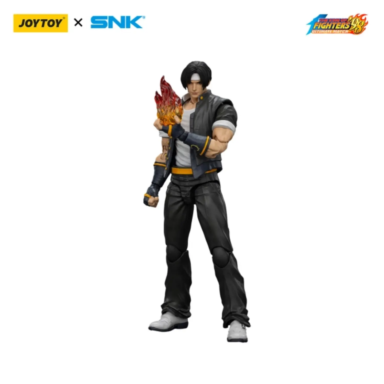 Action Figure - Kyo Kusanagi KOF _98 UM Hero Team SNK 1 18 - JOYTOY The King of Fighters in white background 3