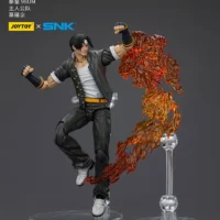 Action Figure - Kyo Kusanagi fighting on display stand 2 KOF _98 UM Hero Team SNK 1 18 - JOYTOY The King of Fighters rectangle image