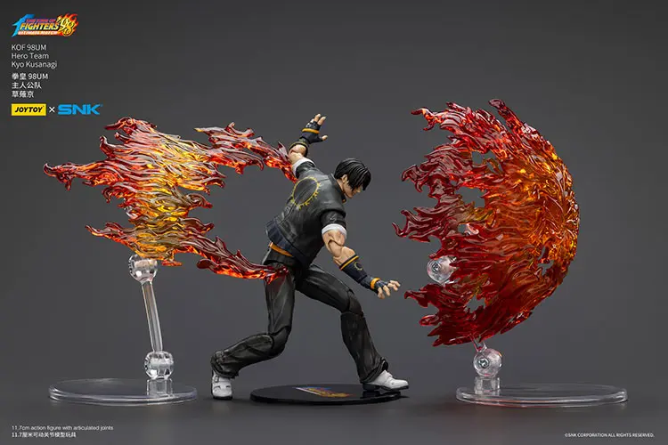 Action Figure - Kyo Kusanagi with fire ball KOF _98 UM Hero Team SNK 1 18 - JOYTOY The King of Fighters rectangle image 1
