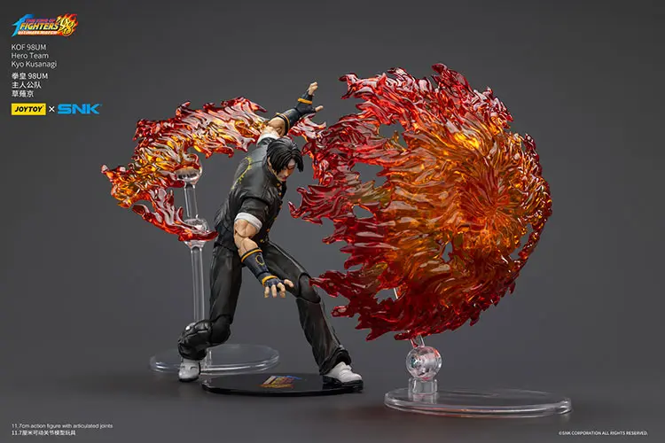 Action Figure - Kyo Kusanagi with fire ball KOF _98 UM Hero Team SNK 1 18 - JOYTOY The King of Fighters rectangle image 2