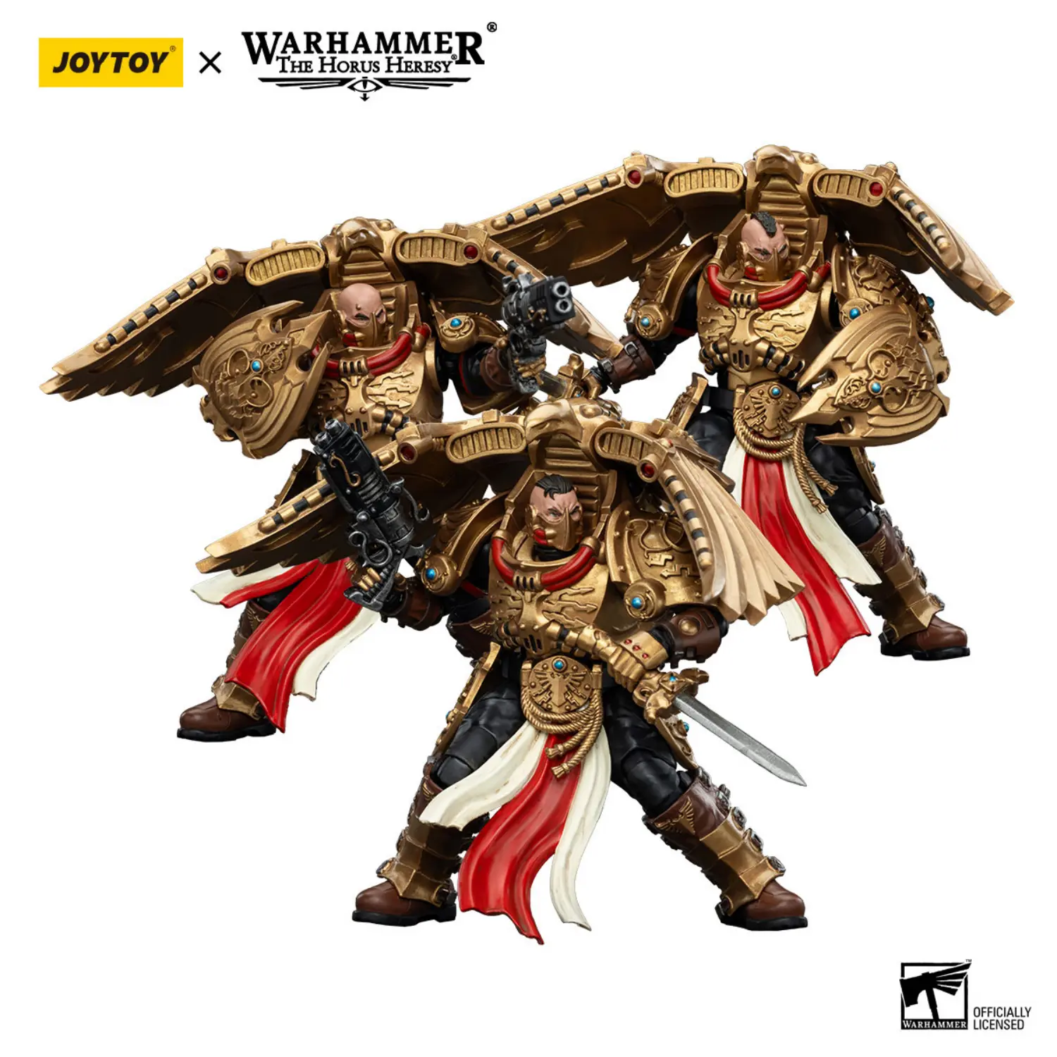 Action Figure - Legio Custodes Custodian Venatari Squad 1 18 - JOTYOY Warhammer The Horus Heresy in white background Action Figure Legio Custodes Custodian Venatari Squad 1 18 Jotyoy Warhammer The Horus Heresy In White Background