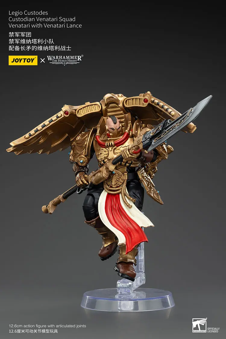 Action Figure - Legio Custodes Custodian Venatari Squad Venatari with Venatari Lance 1 18 - JOTYOY Warhammer The Horus Heresy rectangle image on display stand Action Figure Legio Custodes Custodian Venatari Squad Venatari With Venatari Lance 1 18 Jotyoy Warhammer The Horus Heresy Rectangle Image On Display Stand
