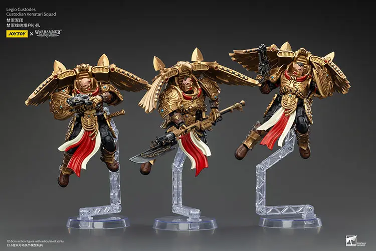 Action Figure - Legio Custodes Custodian Venatari Squad on display stand 1 18 - JOTYOY Warhammer The Horus Heresy rectangle image Action Figure Legio Custodes Custodian Venatari Squad On Display Stand 1 18 Jotyoy Warhammer The Horus Heresy Rectangle Image