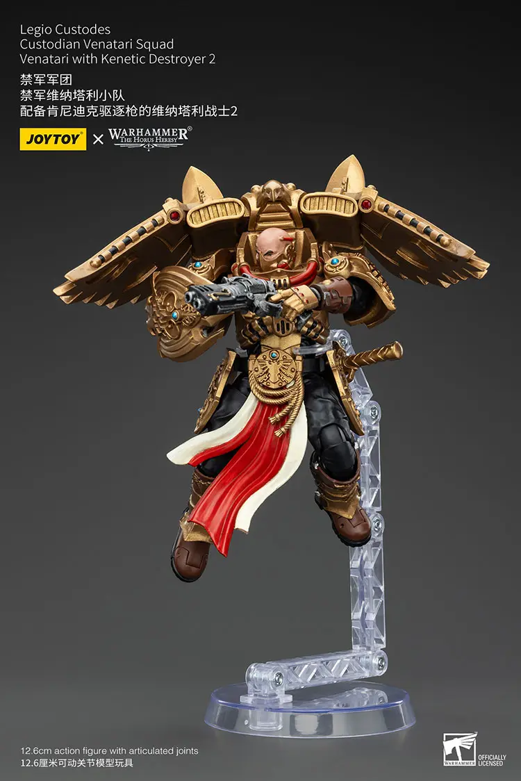 Action Figure - Legio Custodes Custodian Venatari with Kinetic Destroyer 1 18 - JOTYOY Warhammer The Horus Heresy rectangle image on display stand 3 Action Figure Legio Custodes Custodian Venatari With Kinetic Destroyer 1 18 Jotyoy Warhammer The Horus Heresy Rectangle Image On Display Stand 3