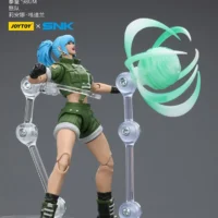 Action Figure - Leona Heidern KOF _98 UM Ikari Warriors Team SNK 1 18 - JOYTOY The King of Fighters rectangle image on display stand