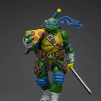 Action Figure - Leonardo TMNT Nickelodeon 1 18 - JOYTOY Teenage Mutant Ninja Turtles eating pizza rectangle image
