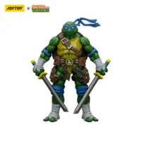 Action Figure - Leonardo TMNT Nickelodeon 1 18 - JOYTOY Teenage Mutant Ninja Turtles in white background 1