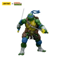 Action Figure - Leonardo TMNT Nickelodeon 1 18 - JOYTOY Teenage Mutant Ninja Turtles in white background 4