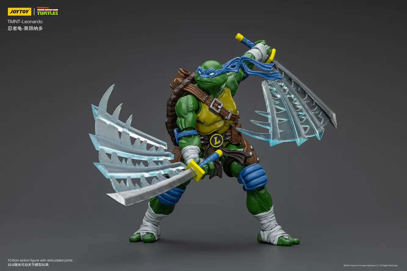 Action Figure - Leonardo TMNT Nickelodeon 1 18 - JOYTOY Teenage Mutant Ninja Turtles rectangle image 6