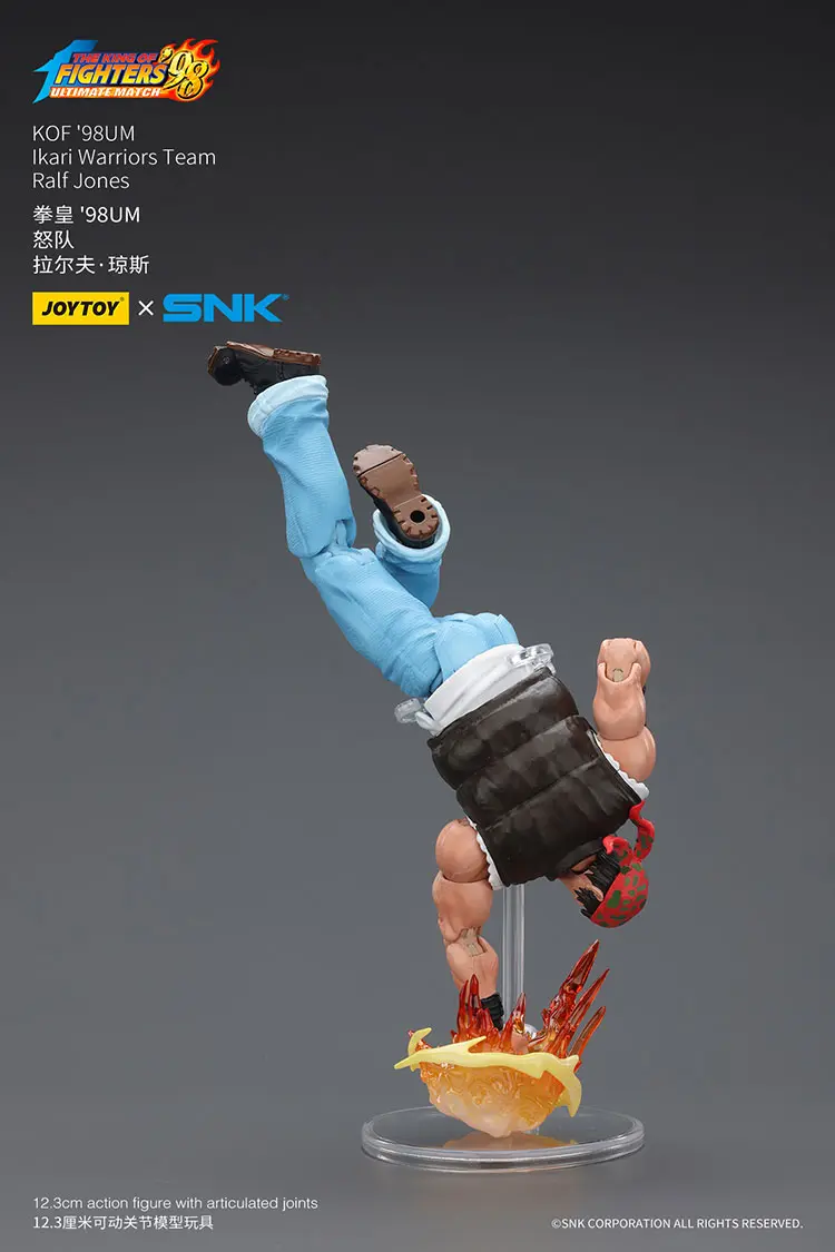 Action Figure - Ralf Jones handstanding on the display stand KOF _98 UM Ikari Warriors Team SNK 1 18 - JOYTOY The King of Fighters rectangle image Action Figure - Ralf Jones KOF '98 UM Ikari Warriors Team SNK 1/18 - JOYTOY The King of Fighters