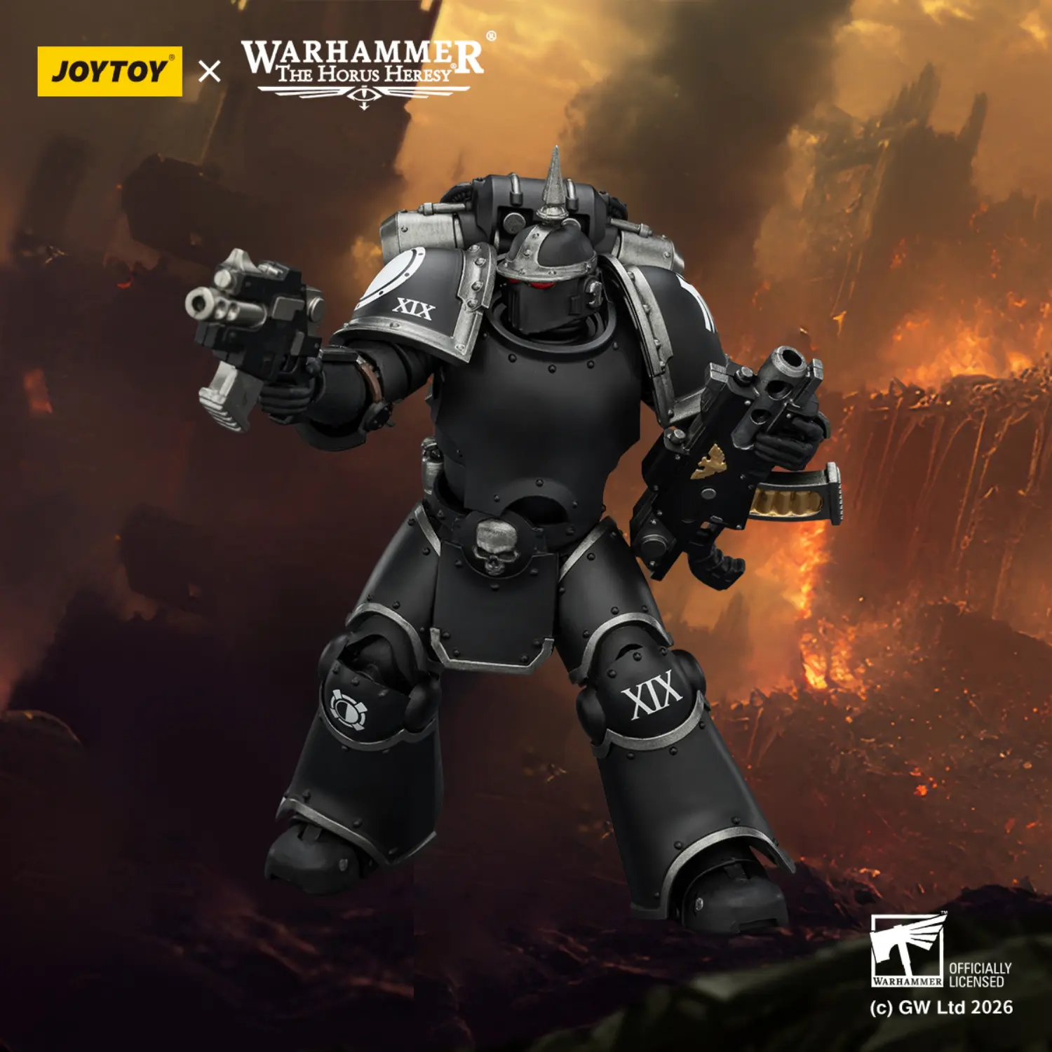 Action Figure - Raven Guard MK III Tactical Legionary with Bolter and Bolt Pistol 1 18 - JOTYOY Warhammer The Horus Heresy in dark red battle fields background Action Figure Raven Guard Mk Iii Tactical Legionary With Bolter And Bolt Pistol 1 18 Jotyoy Warhammer The Horus Heresy In Dark Red Battle Fields Background