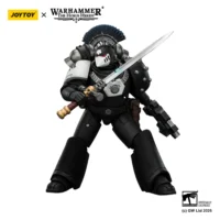 Action Figure Raven Guard Mkvi Tactical Sergeant With Power Sword, Bolter And Plasma Pistol 1 18 Jotyoy Warhammer The Horus Heresy In White Background 3