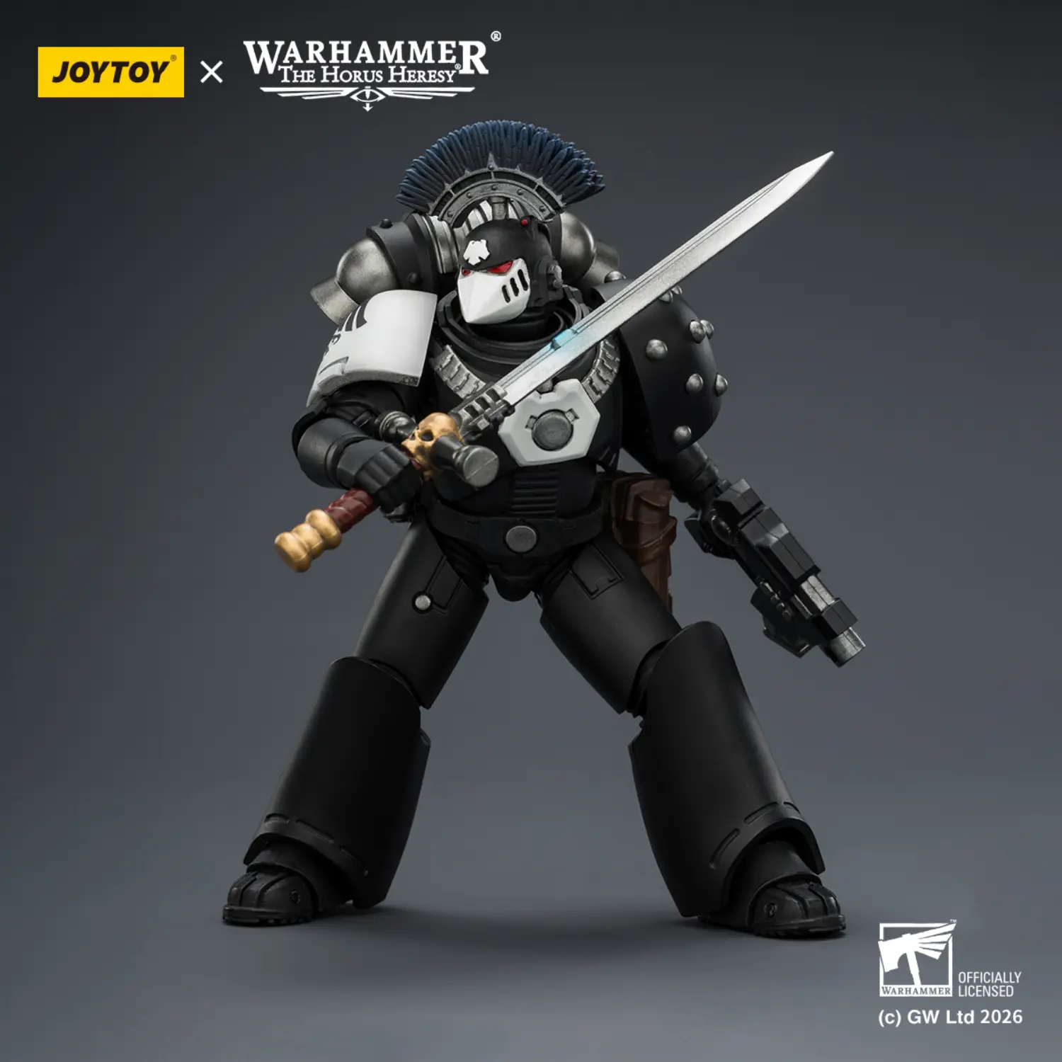 Action Figure Raven Guard Mkvi Tactical Sergeant With Power Sword, Bolter And Plasma Pistol 1 18 Jotyoy Warhammer The Horus Heresy