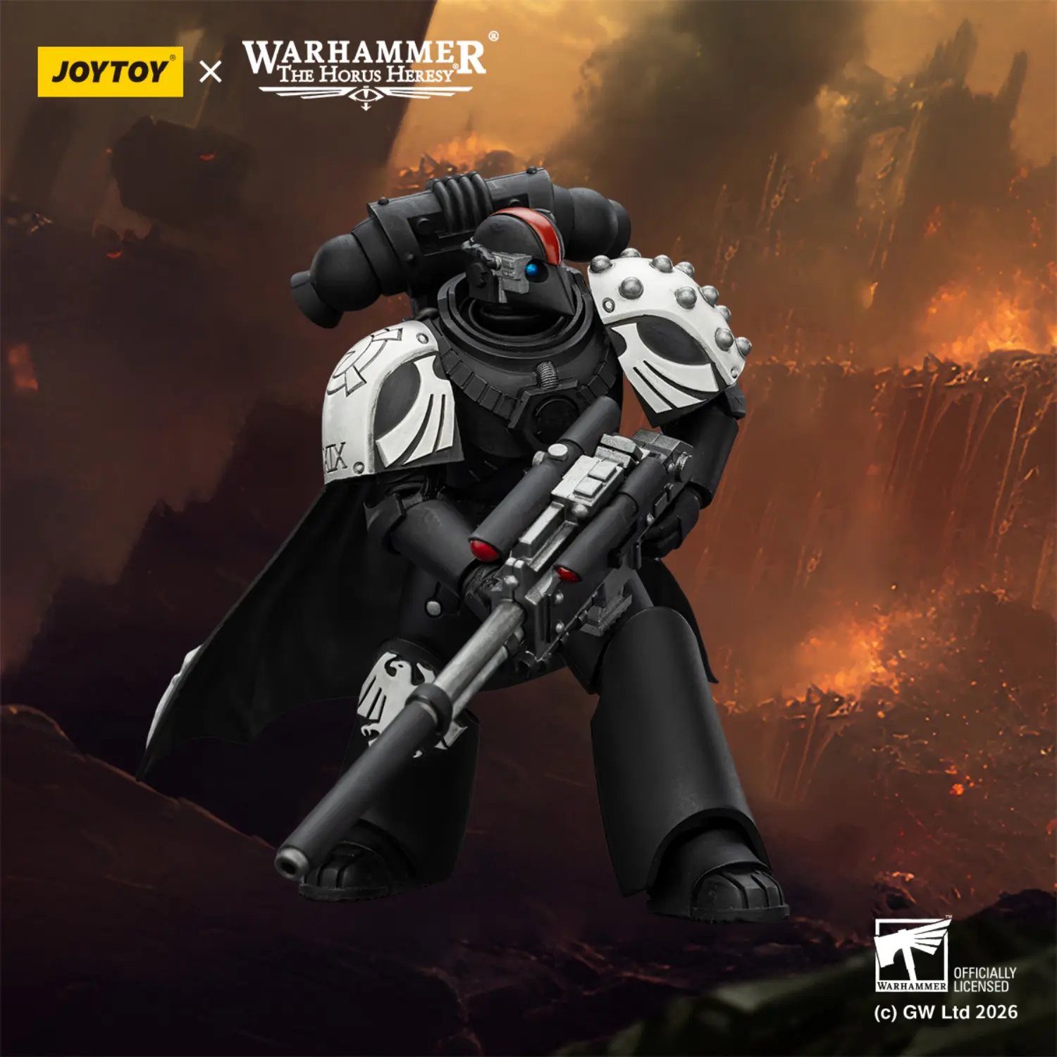Action Figure - Raven Guard Mor Deythan Shade with Nemesis Bolt Rifle 1 18 - JOTYOY Warhammer The Horus Heresy in dark red battle field background Action Figure Raven Guard Mor Deythan Shade With Nemesis Bolt Rifle 1 18 Jotyoy Warhammer The Horus Heresy In Dark Red Battle Field Background