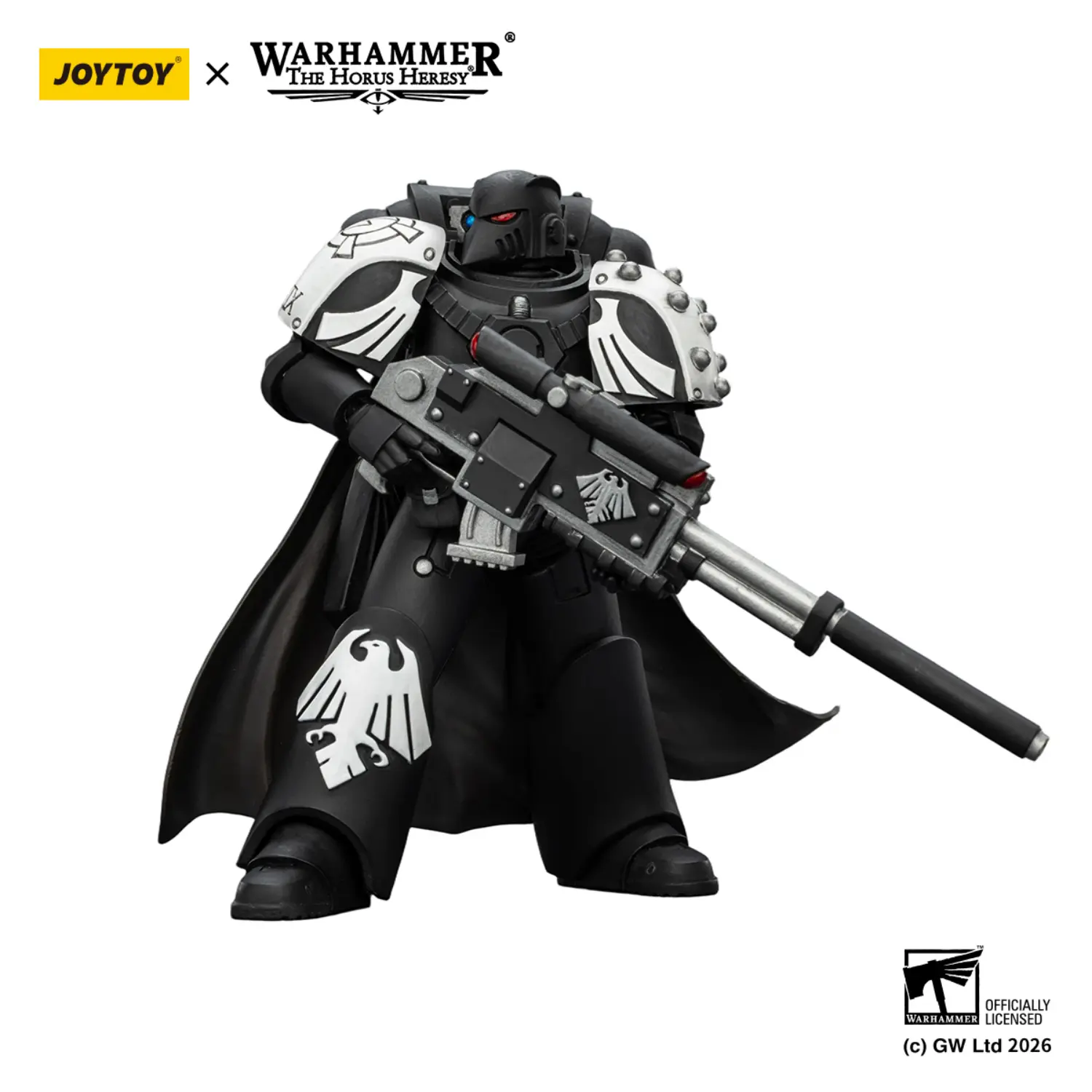 Action Figure Raven Guard Mor Deythan With Nemesis Bolt Rifle 1 18 Jotyoy Warhammer The Horus Heresy In White Background 3