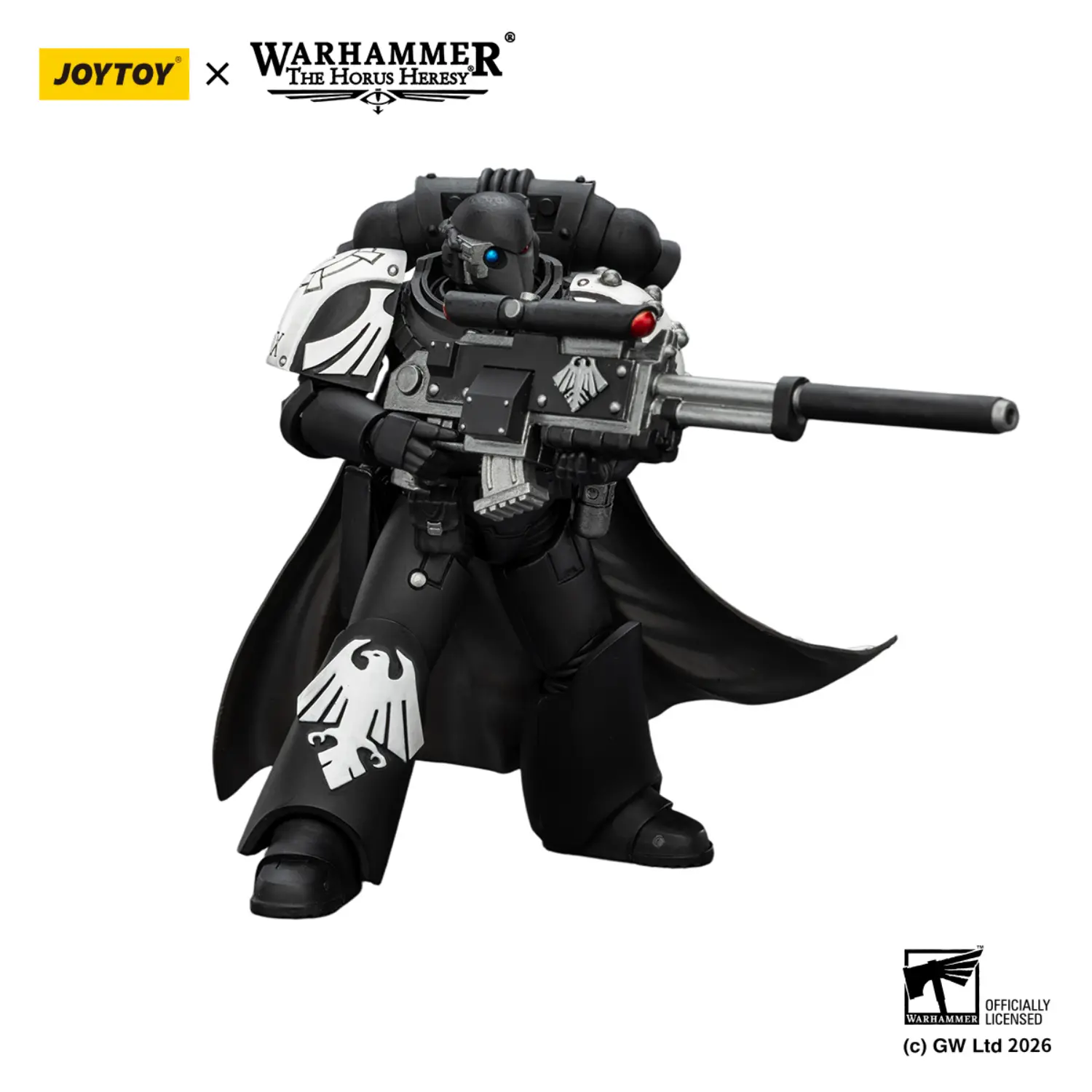Action Figure Raven Guard Mor Deythan With Nemesis Bolt Rifle 1 18 Jotyoy Warhammer The Horus Heresy In White Background 4