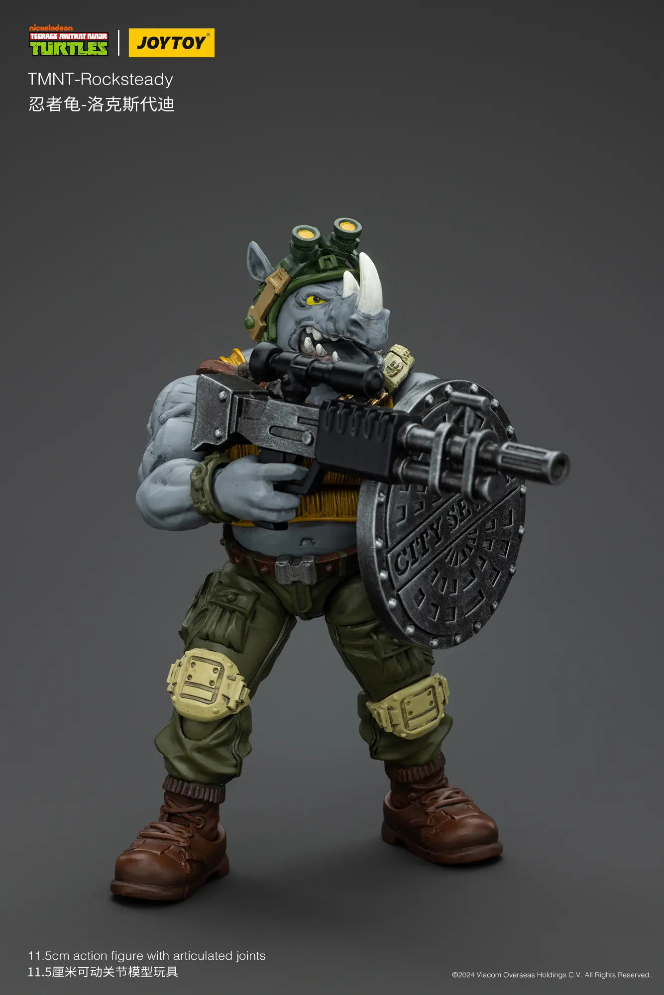 Action Figure - Rocksteady TMNT Nickelodeon 1 18 - JOYTOY Teenage Mutant Ninja Turtles rectangle image 3 Action Figure Rocksteady Tmnt Nickelodeon 1 18 Joytoy Teenage Mutant Ninja Turtles Rectangle Image 3
