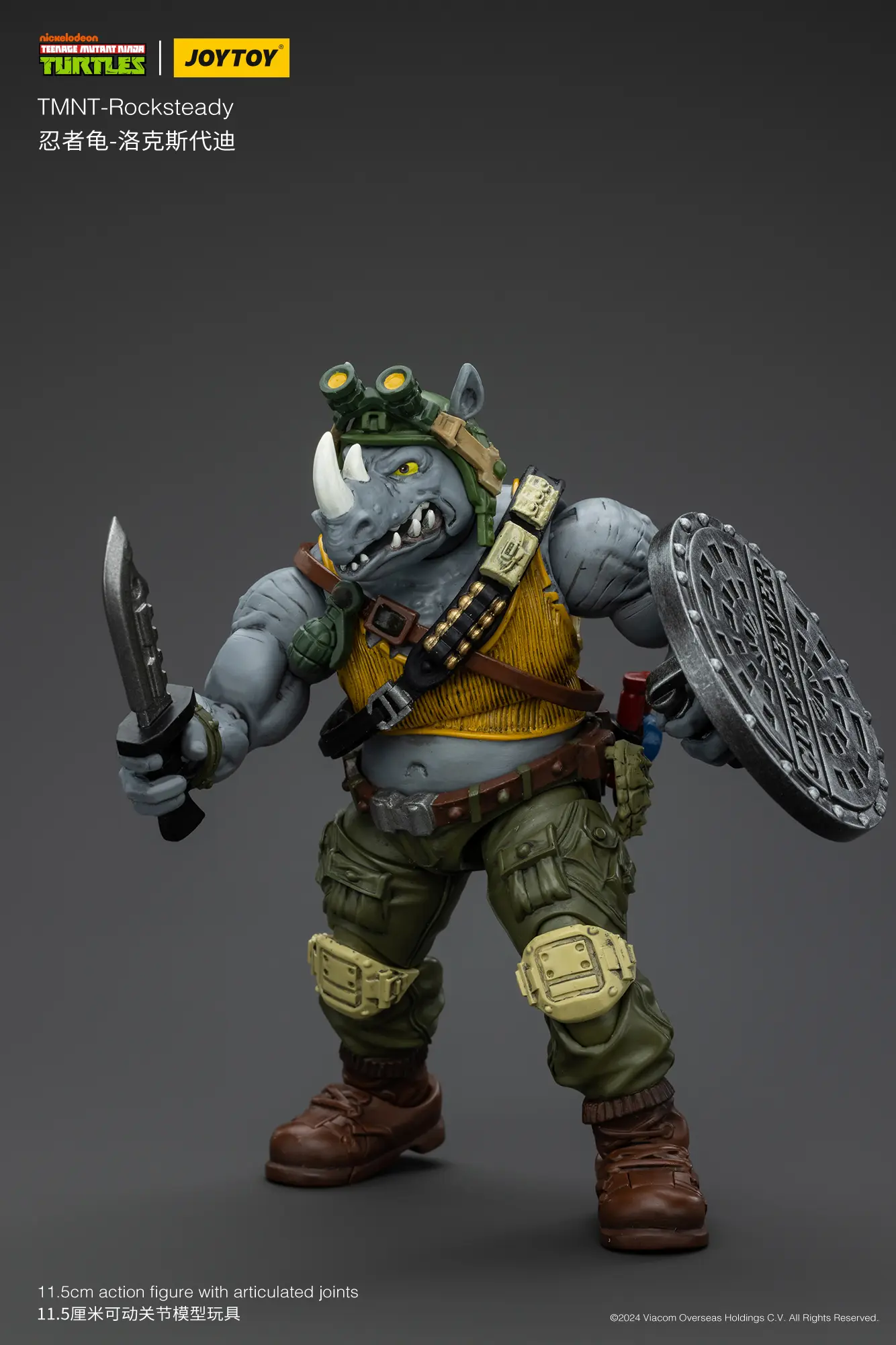 Action Figure - Rocksteady TMNT Nickelodeon 1 18 - JOYTOY Teenage Mutant Ninja Turtles rectangle image 5 Action Figure Rocksteady Tmnt Nickelodeon 1 18 Joytoy Teenage Mutant Ninja Turtles Rectangle Image 5