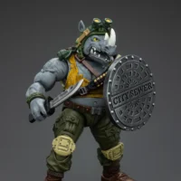 Action Figure - Rocksteady TMNT Nickelodeon 1 18 - JOYTOY Teenage Mutant Ninja Turtles rectangle image 6 Action Figure Rocksteady Tmnt Nickelodeon 1 18 Joytoy Teenage Mutant Ninja Turtles Rectangle Image 6