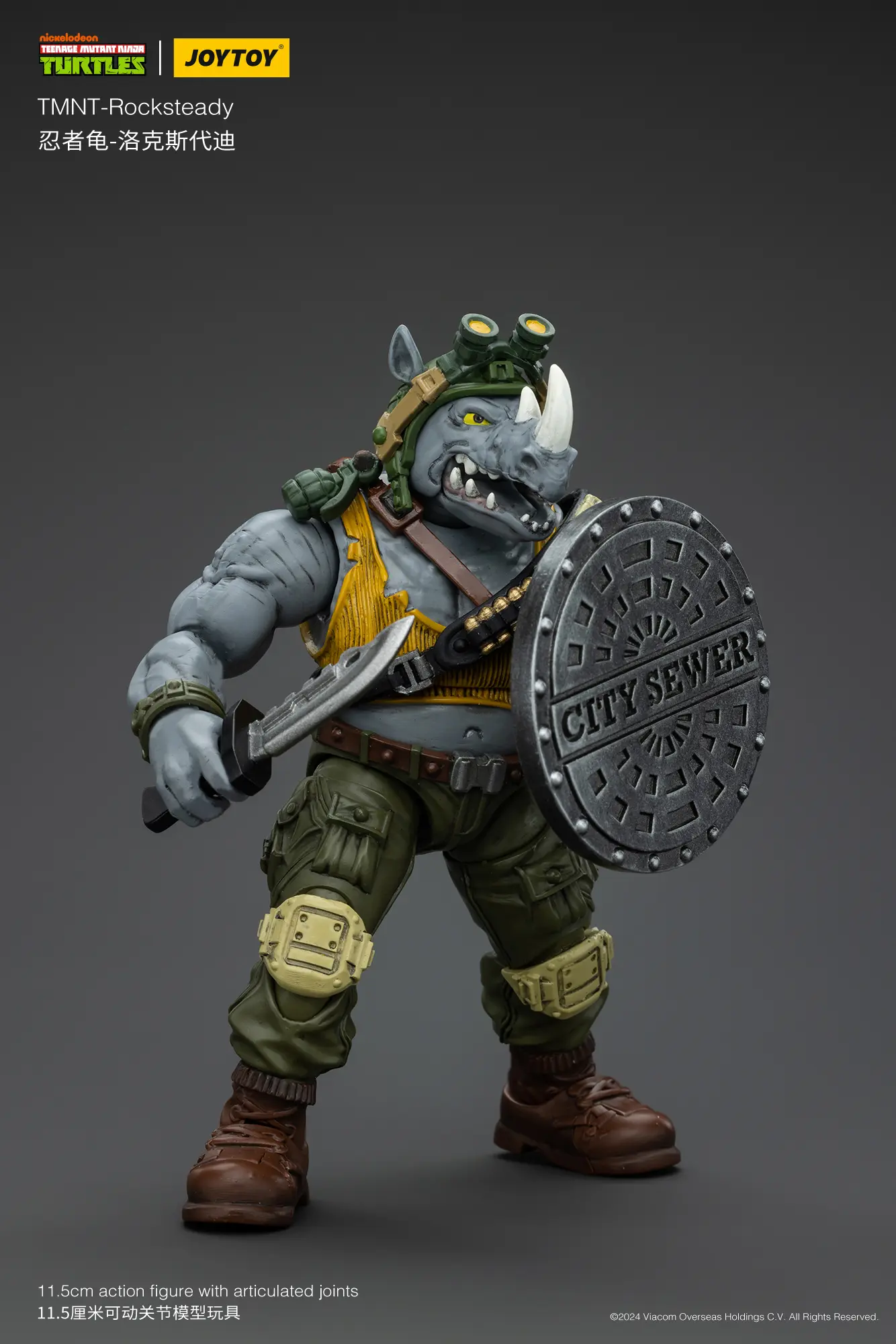 Action Figure - Rocksteady TMNT Nickelodeon 1 18 - JOYTOY Teenage Mutant Ninja Turtles rectangle image 6 Action Figure Rocksteady Tmnt Nickelodeon 1 18 Joytoy Teenage Mutant Ninja Turtles Rectangle Image 6