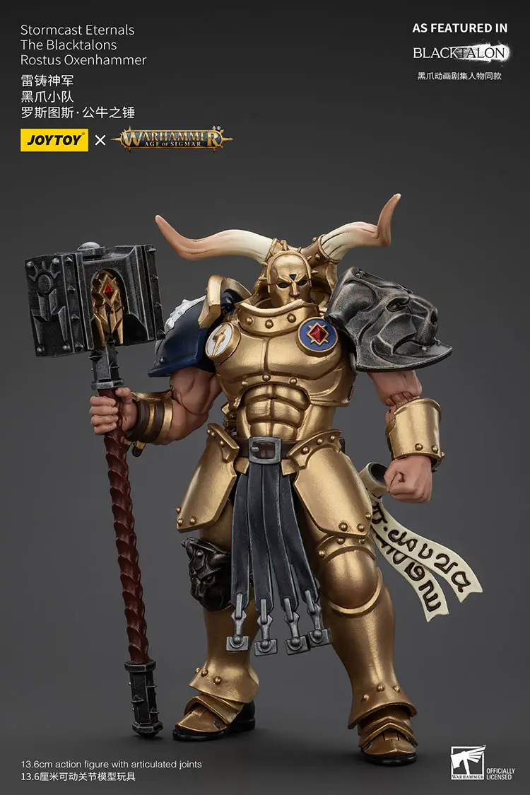 Action Figure Rostus Oxenhammer Stormcast Eternals The Blacktalons 1 18 Jotyoy Warhammer Age Of Sigmar Rectangle Image 1