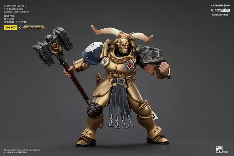 Action Figure Rostus Oxenhammer Stormcast Eternals The Blacktalons 1 18 Jotyoy Warhammer Age Of Sigmar Rectangle Image 2