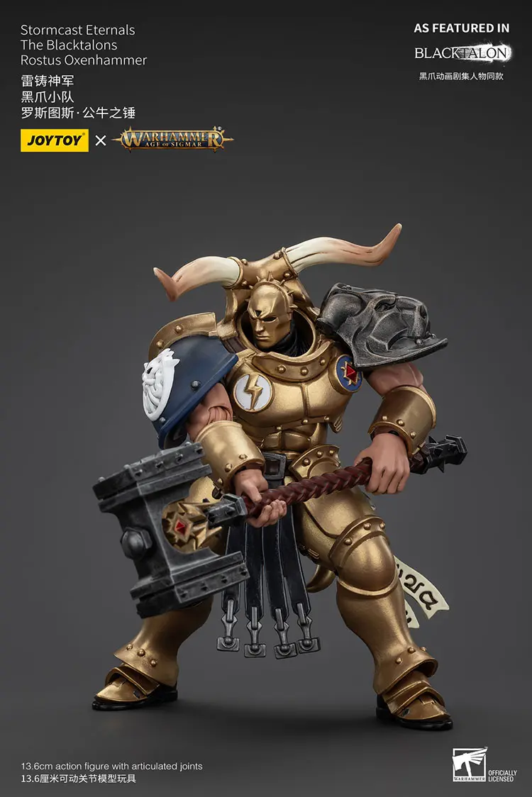 Action Figure Rostus Oxenhammer Stormcast Eternals The Blacktalons 1 18 Jotyoy Warhammer Age Of Sigmar Rectangle Image 4