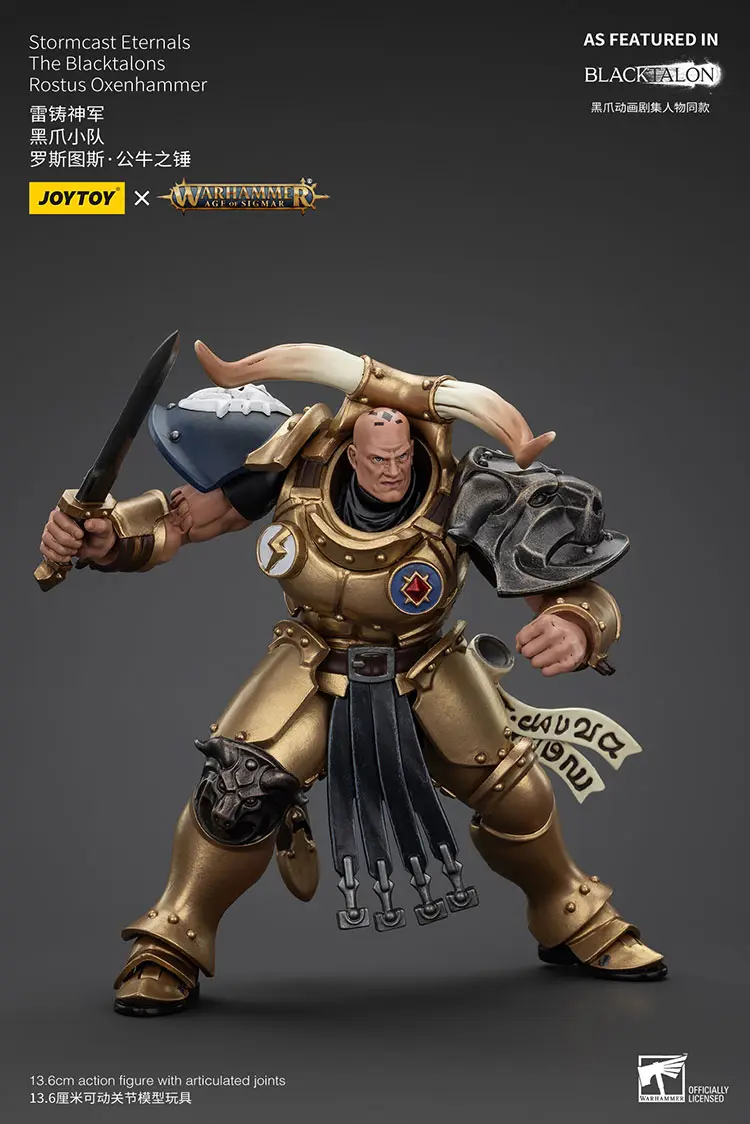 Action Figure Rostus Oxenhammer Stormcast Eternals The Blacktalons 1 18 Jotyoy Warhammer Age Of Sigmar Rectangle Image 6