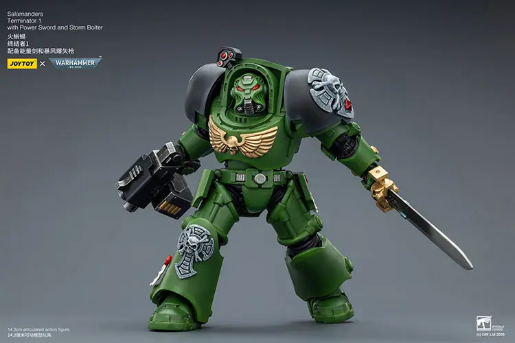 Action Figure - Salamanders Terminator 1 with Power Sword and Storm Bolter 1 18 - JOYTOY Warhammer 40K rectangle image 3 Action Figure - Salamanders Terminator 1 with Power Sword and Storm Bolter 1 18 - JOYTOY Warhammer 40K rectangle image 3