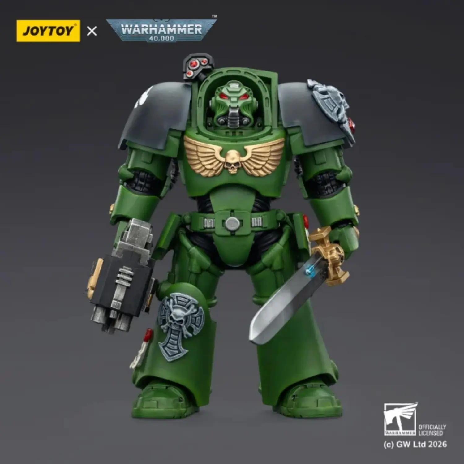 Action Figure - Salamanders Terminator 1 with Power Sword and Storm Bolter 1 18 - JOYTOY Warhammer 40K Action Figure - Salamanders Terminator 1 with Power Sword and Storm Bolter 1 18 - JOYTOY Warhammer 40K