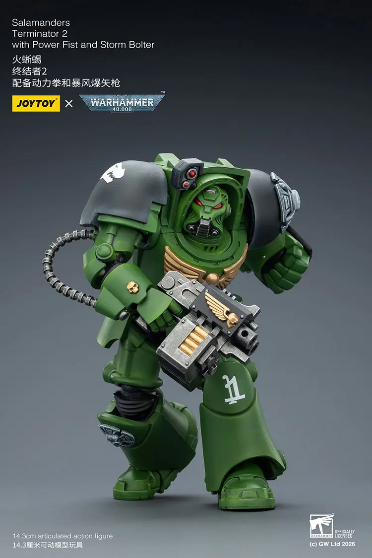 Action Figure - Salamanders Terminator 2 with Power Fist and Storm Bolter 1 18 - JOYTOY Warhammer 40K rectangle image 2 Action Figure - Salamanders Terminator 2 with Power Fist and Storm Bolter 1 18 - JOYTOY Warhammer 40K rectangle image 2