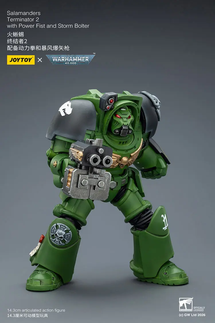 Action Figure - Salamanders Terminator 2 with Power Fist and Storm Bolter 1 18 - JOYTOY Warhammer 40K rectangle image 3 Action Figure - Salamanders Terminator 2 with Power Fist and Storm Bolter 1 18 - JOYTOY Warhammer 40K rectangle image 3
