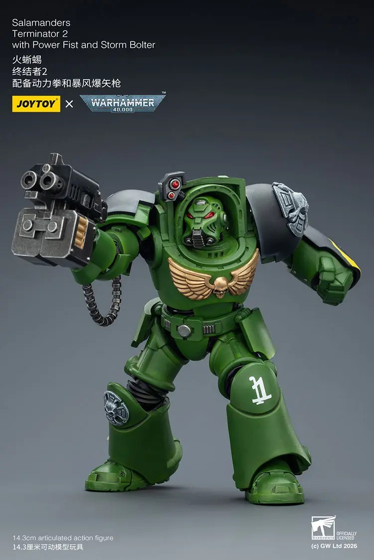 Action Figure - Salamanders Terminator 2 with Power Fist and Storm Bolter 1 18 - JOYTOY Warhammer 40K rectangle image 4 Action Figure - Salamanders Terminator 2 with Power Fist and Storm Bolter 1 18 - JOYTOY Warhammer 40K rectangle image 4