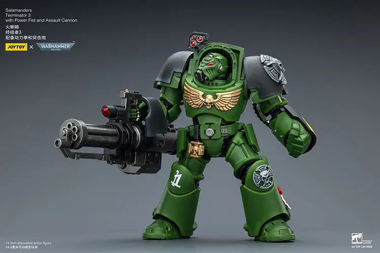 Action Figure - Salamanders Terminator 3 with Power Fist and Assault Cannon 1 18 - JOYTOY Warhammer 40K rectangle image 1 Action Figure - Salamanders Terminator 3 with Power Fist and Assault Cannon 1 18 - JOYTOY Warhammer 40K rectangle image 1