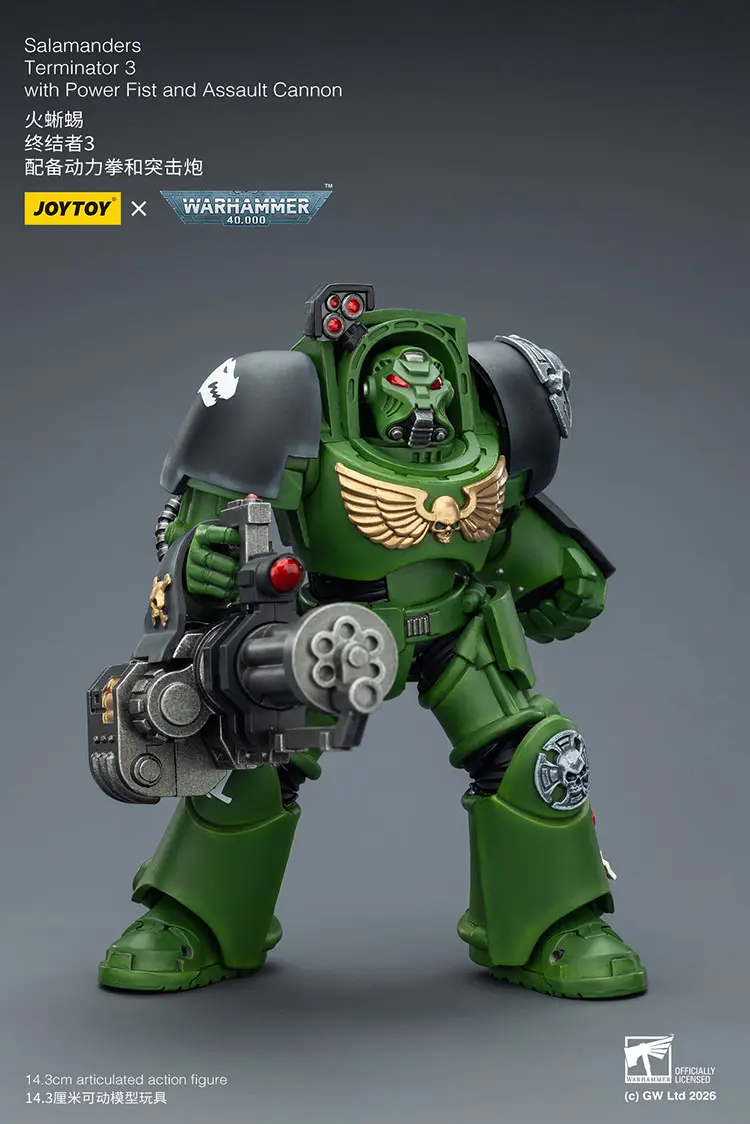 Action Figure - Salamanders Terminator 3 with Power Fist and Assault Cannon 1 18 - JOYTOY Warhammer 40K rectangle image 2 Action Figure - Salamanders Terminator 3 with Power Fist and Assault Cannon 1 18 - JOYTOY Warhammer 40K rectangle image 2