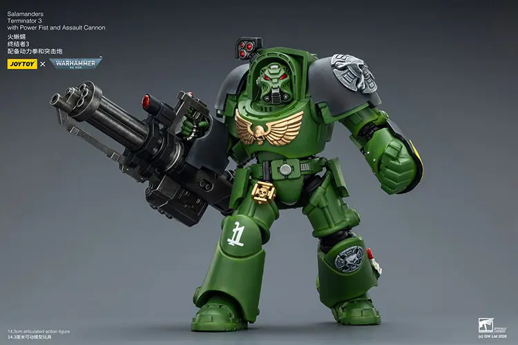Action Figure - Salamanders Terminator 3 with Power Fist and Assault Cannon 1 18 - JOYTOY Warhammer 40K rectangle image 4 Action Figure - Salamanders Terminator 3 with Power Fist and Assault Cannon 1 18 - JOYTOY Warhammer 40K rectangle image 4