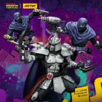 Action Figure - Shredder & Foot Clan Soldiers TMNT Nickelodeon 1 18 - JOYTOY Teenage Mutant Ninja Turtles in purple background